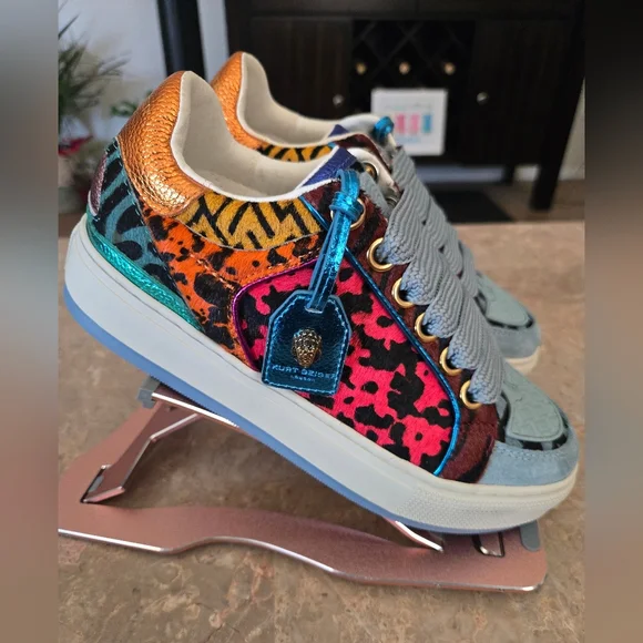 Kurt Geiger LondonSouthbank Tag patchwork lace-up sneakers. Size 38 - US 7.5 - Picture 3 of 11